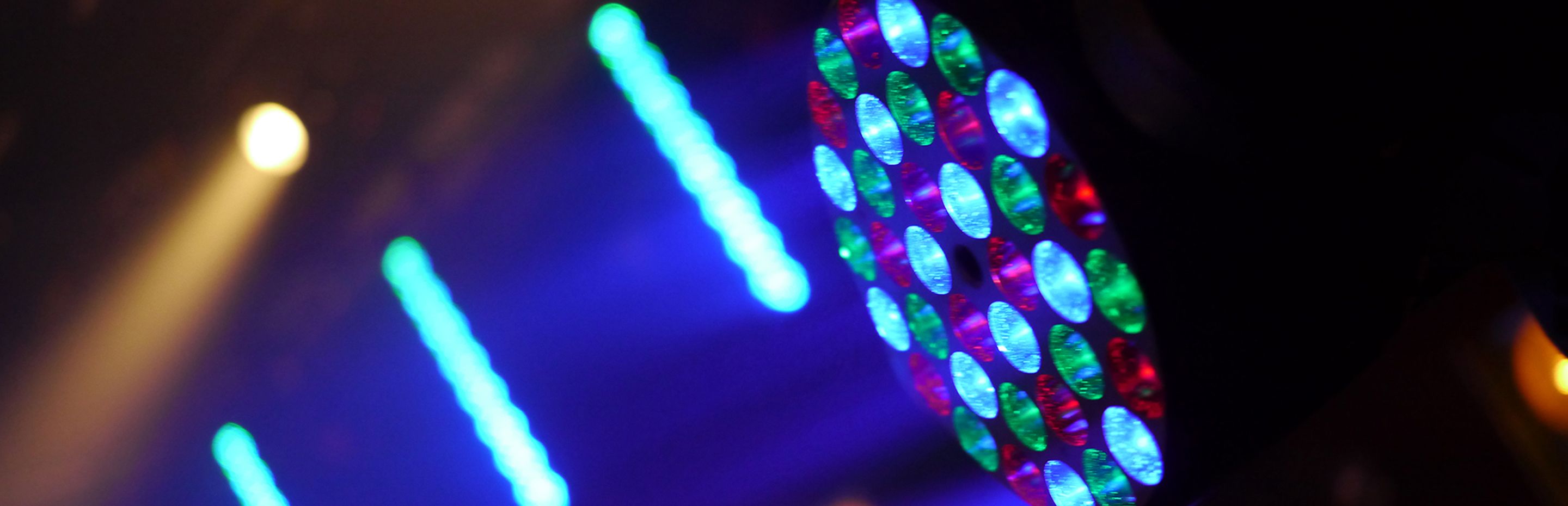 Tight shot on TV studio lights